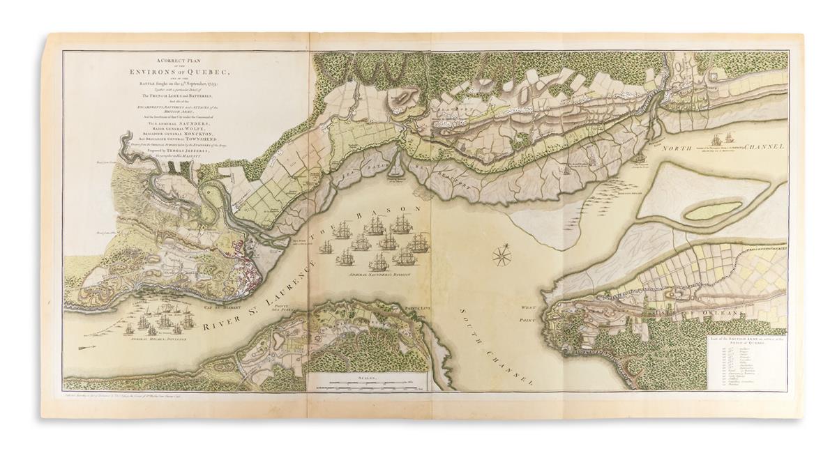 (CANADA.) Jefferys, Thomas. A Correct Plan of the Environs of Quebec,